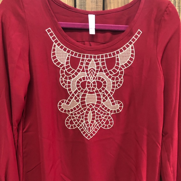 Xhilaration NWT size small red blouse - Picture 5 of 8